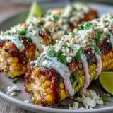 Microwave elote corn with lime-kissed sauce, smoky chili, and crumbly Mexican Cotija cheese