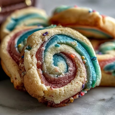 Pastel Swirl Birthday Cookies