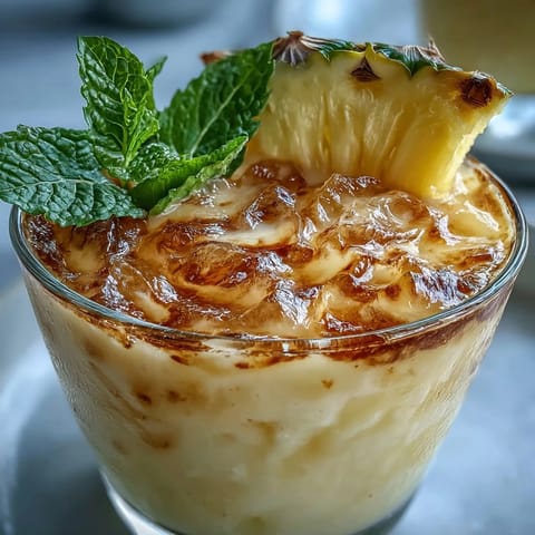 Vibrant pineapple coconut agua fresca blending juicy pineapple chunks with coconut water for a cooling, dairy-free summer beverage.