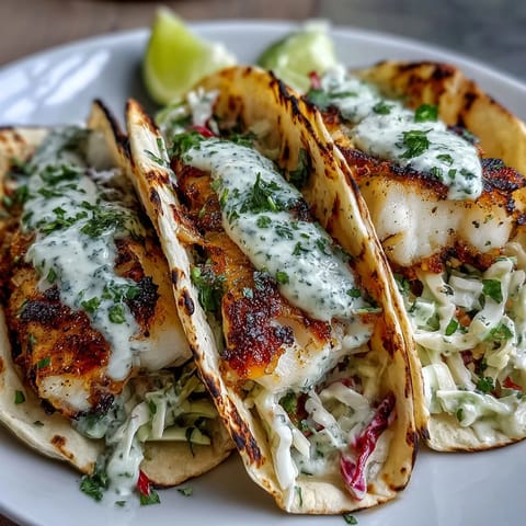 Coconut Lime Grilled Fish Tacos