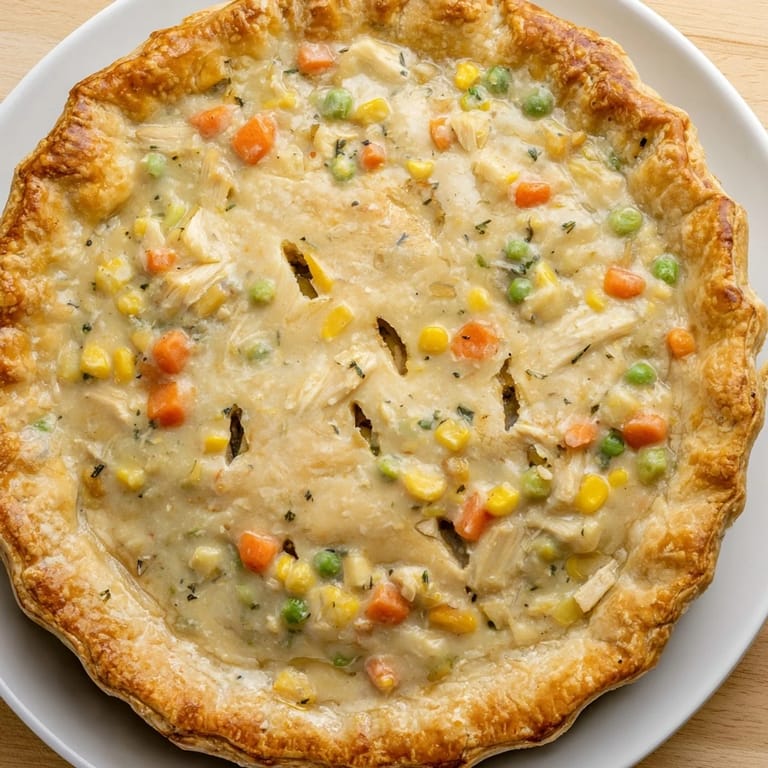 This homemade Chicken Pot Pie with its perfectly browned crust is a truly comforting meal.