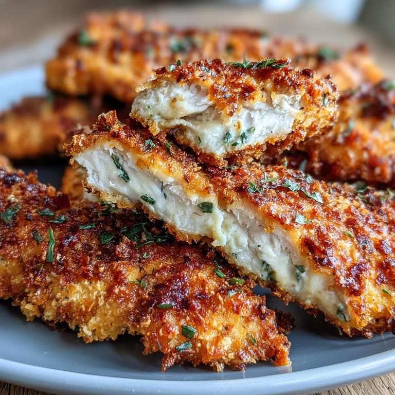 Platter of Air Fryer Chicken Strips served with dipping sauces and a fresh side salad