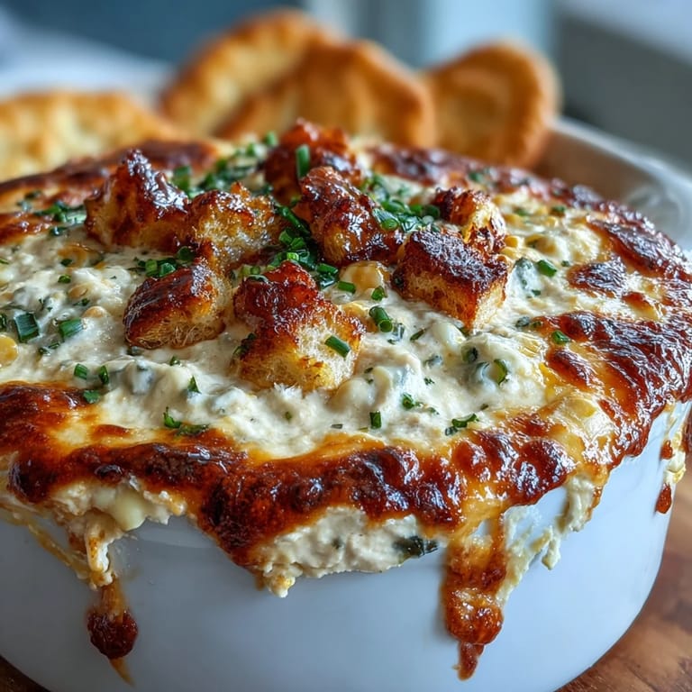 Colorful Crack Corn Dip featuring smooth cream cheese, jalapeños, and cheddar, paired with crispy tortilla chips for dipping.