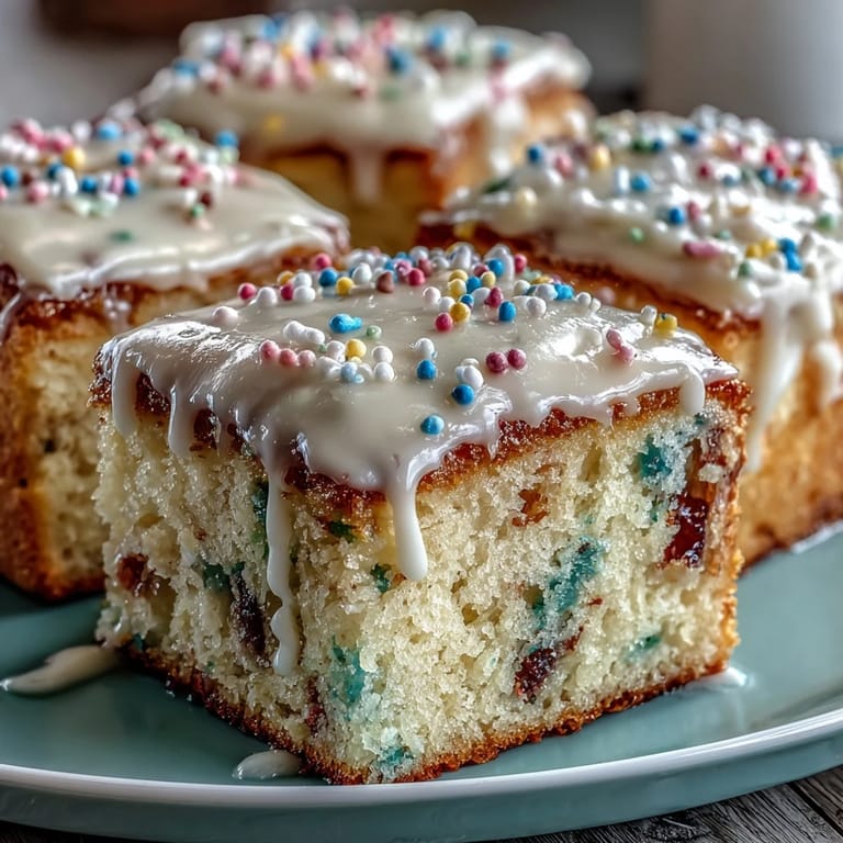 Delightful Spring Funfetti Cake: tender vanilla layers dotted with colorful sprinkles, crowned with dreamy pastel buttercream swirls.  