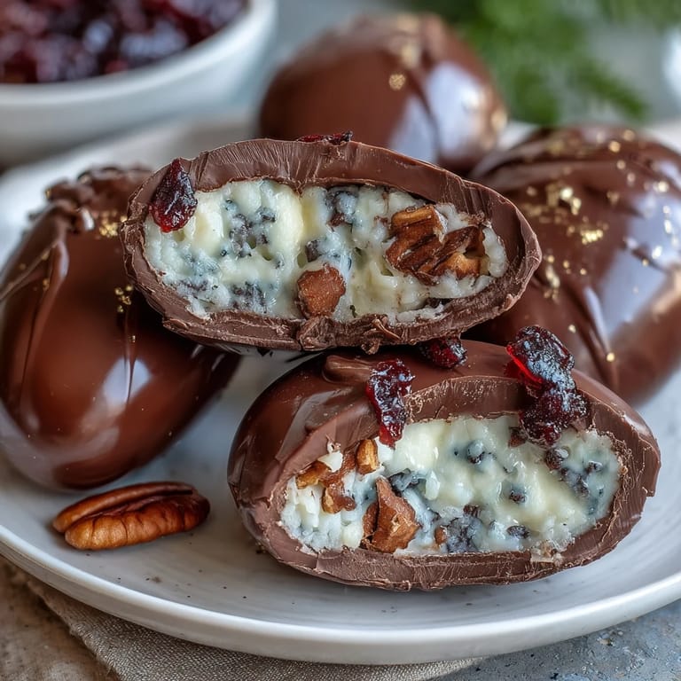Decadent Dubai Chocolate Strawberry Easter Eggs featuring a rich strawberry-chocolate shell, filled with a luscious, crunchy mix of nuts and crisped rice.