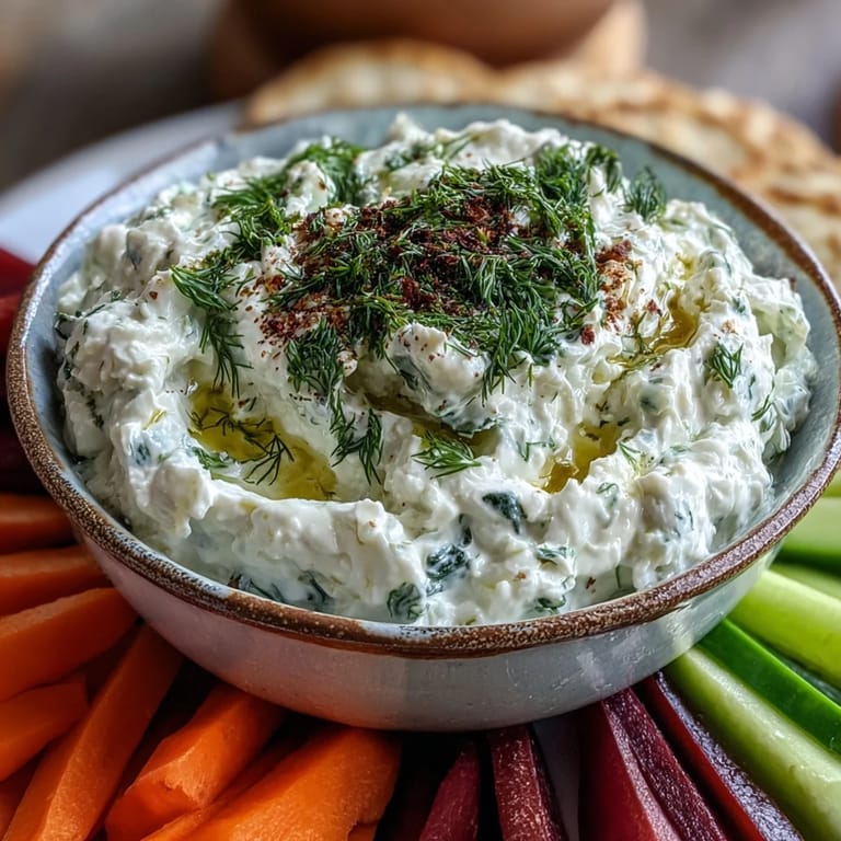Cool, vibrant Skyr Tzatziki, perfect with fresh veggies or as a zesty sauce.