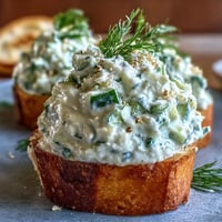 Derby Day Benedictine Cucumber Canapés: creamy green spread on toasted bread with fresh dill.